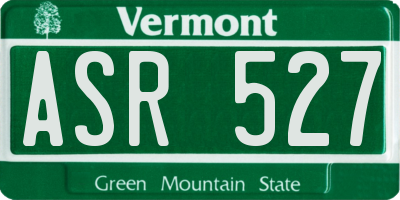 VT license plate ASR527