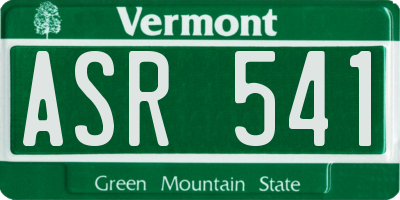 VT license plate ASR541