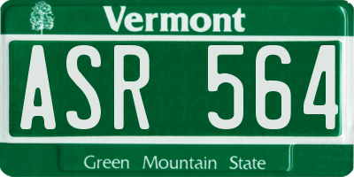 VT license plate ASR564