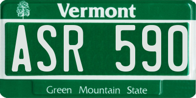 VT license plate ASR590