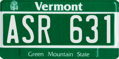 VT license plate ASR631