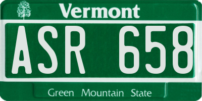 VT license plate ASR658