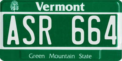 VT license plate ASR664