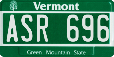VT license plate ASR696