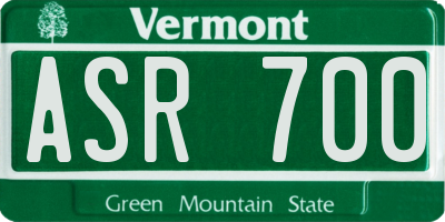 VT license plate ASR700