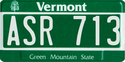 VT license plate ASR713