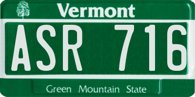 VT license plate ASR716
