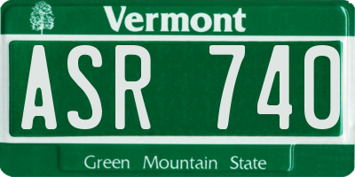 VT license plate ASR740