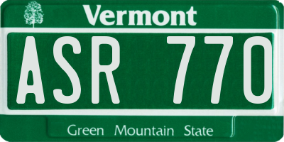 VT license plate ASR770