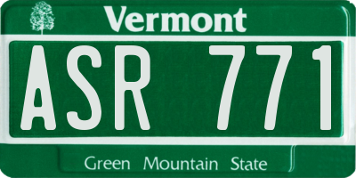 VT license plate ASR771