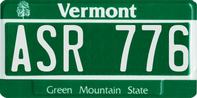 VT license plate ASR776