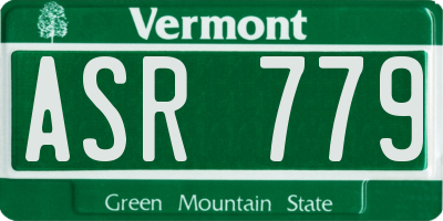 VT license plate ASR779