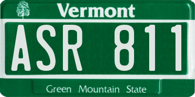 VT license plate ASR811