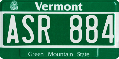 VT license plate ASR884