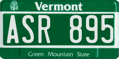 VT license plate ASR895