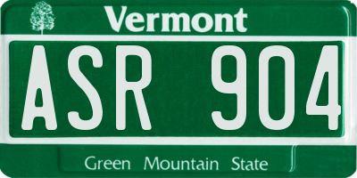 VT license plate ASR904