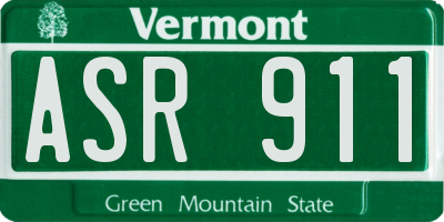 VT license plate ASR911