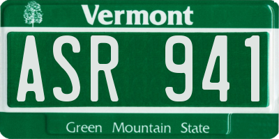 VT license plate ASR941