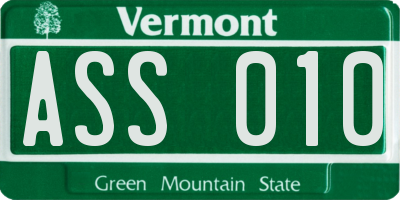 VT license plate ASS010