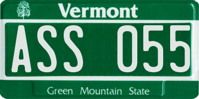 VT license plate ASS055