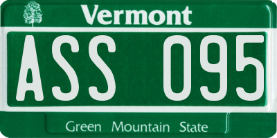VT license plate ASS095
