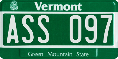 VT license plate ASS097