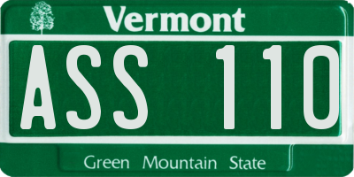 VT license plate ASS110
