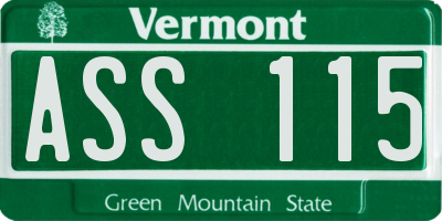VT license plate ASS115