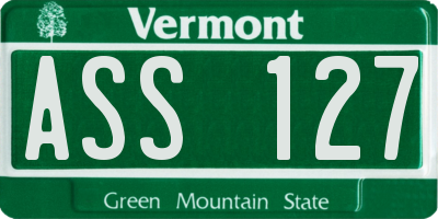 VT license plate ASS127