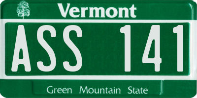 VT license plate ASS141