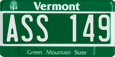 VT license plate ASS149