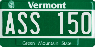VT license plate ASS150