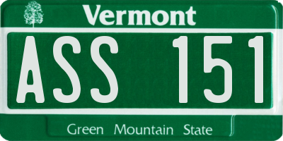 VT license plate ASS151