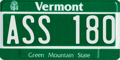 VT license plate ASS180