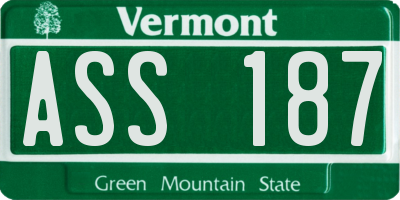 VT license plate ASS187