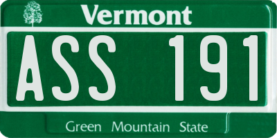 VT license plate ASS191