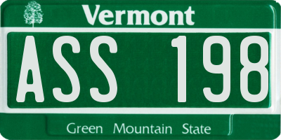VT license plate ASS198