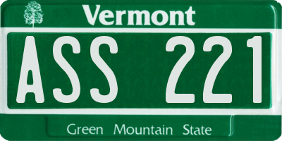 VT license plate ASS221