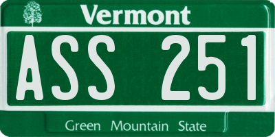 VT license plate ASS251