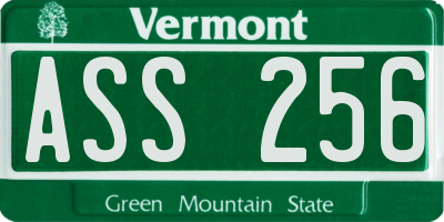 VT license plate ASS256