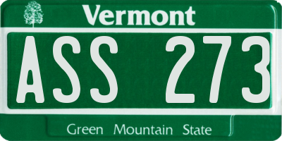 VT license plate ASS273