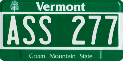 VT license plate ASS277