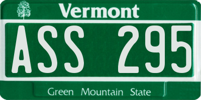 VT license plate ASS295