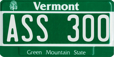 VT license plate ASS300
