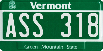 VT license plate ASS318