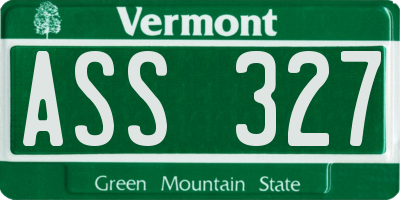 VT license plate ASS327