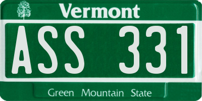 VT license plate ASS331