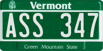 VT license plate ASS347