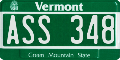 VT license plate ASS348