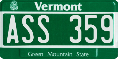 VT license plate ASS359